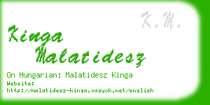 kinga malatidesz business card